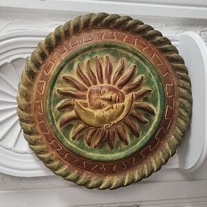 Mexican wall art Large 16 in SUN AND MOON bought in Saltillo, Mexico